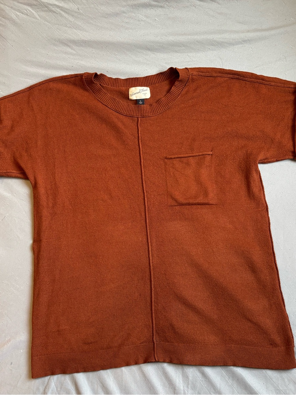 Universal Thread Rust Orange Crewneck Knit Top